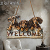 Wooden Dog Welcome Sign