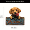 Wooden Dog Welcome Sign
