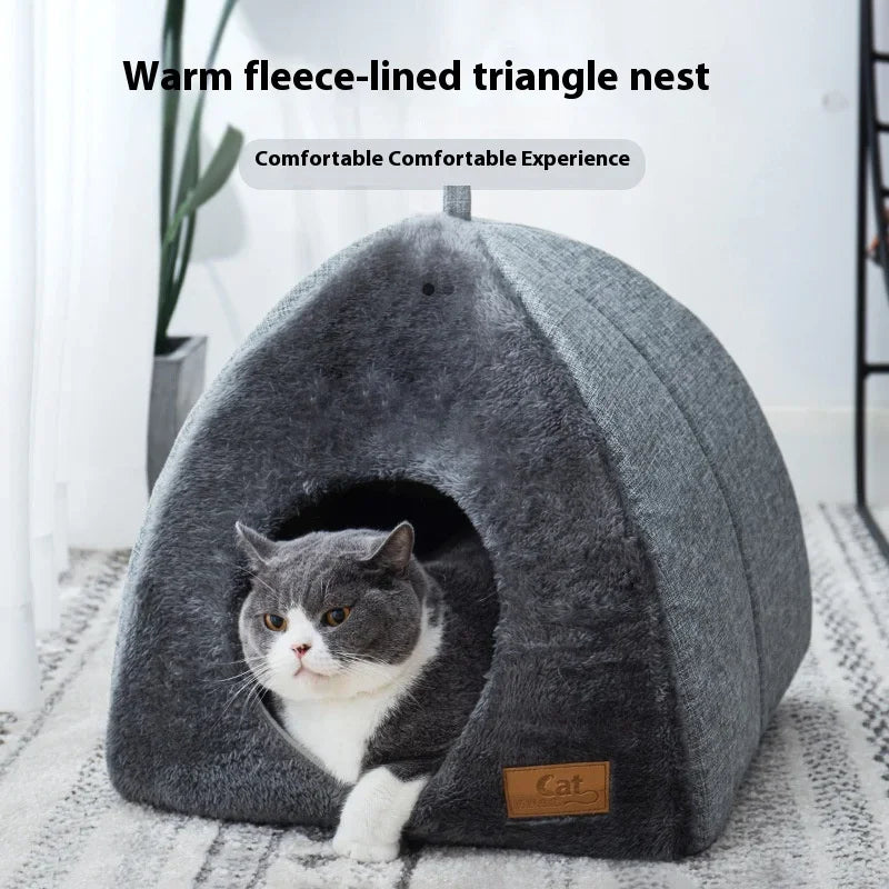 Triangle Cat Cave Bed