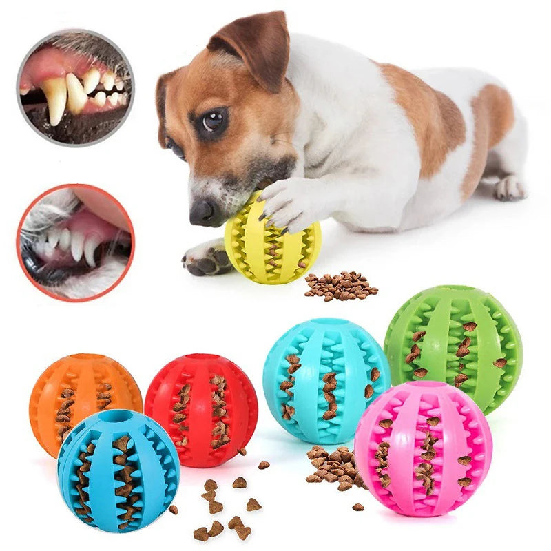 Dog Treat Ball - Interactive Rubber Toy