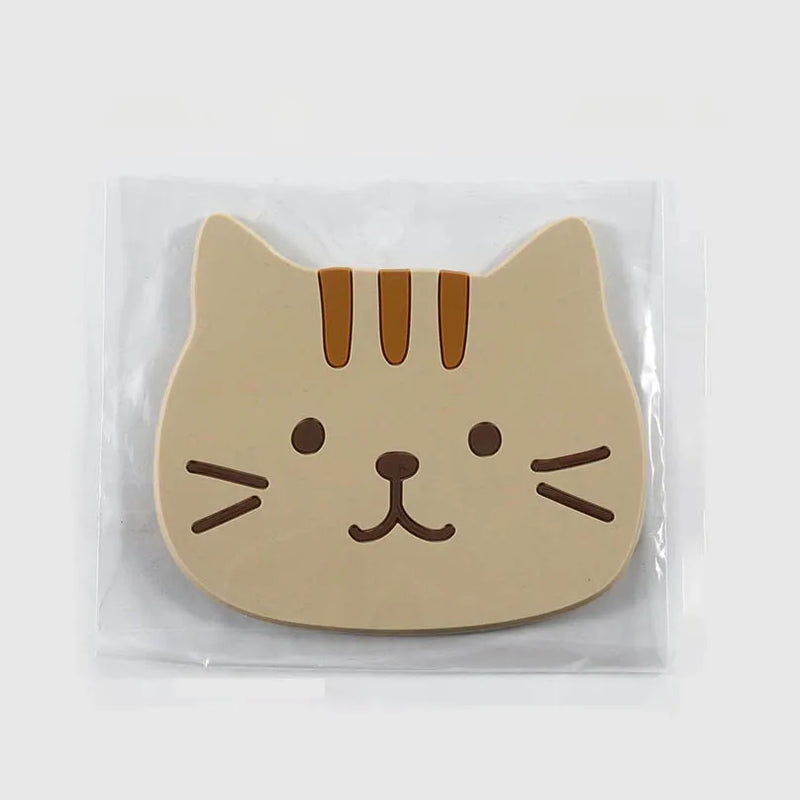 Cat Coaster Set - Silicone Cup Mat