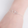 Hollow Heart Paw Charm Bracelet