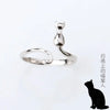 Cat Ring - 925 Sterling Silver Engagement