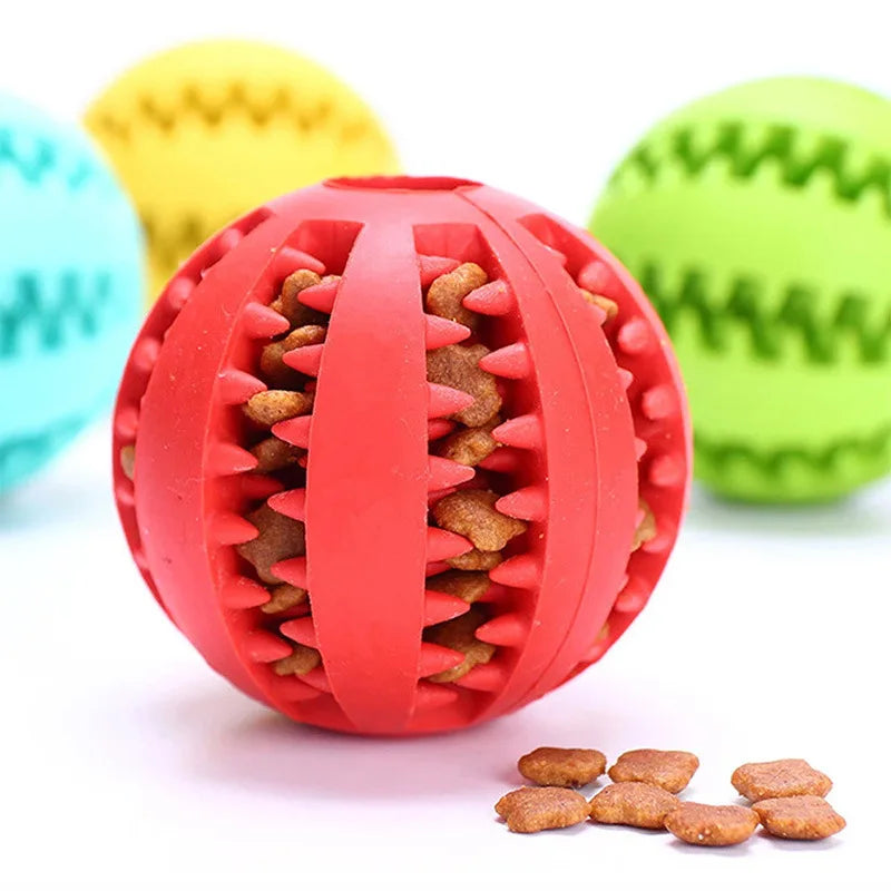 Dog Treat Ball - Interactive Rubber Toy